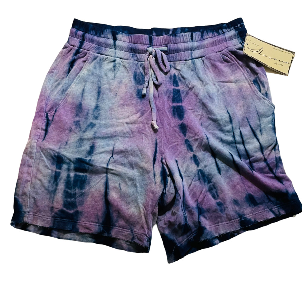 Vintage Havana Tie Dye Drawstring Shorts Small - Picture 1 of 9